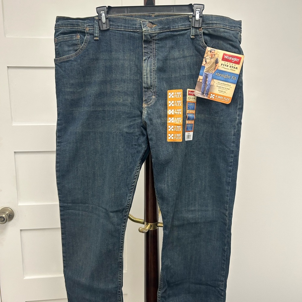 Wrangler Five Star Blue Straight Jeans Classic Denim